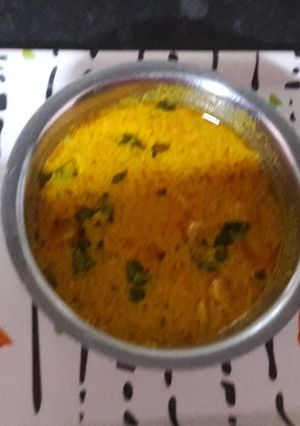 A picture of Rajasthani style gatte ki sabji.