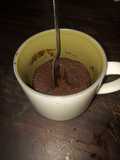 Queque de chocolate en taza