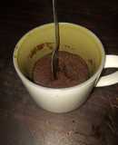 Queque de chocolate en taza