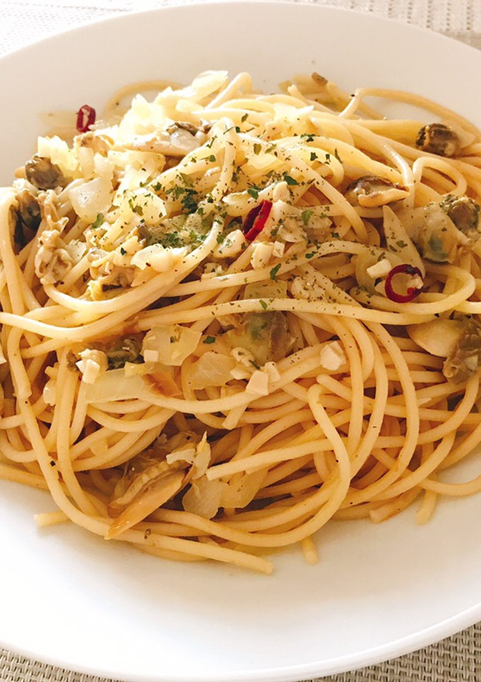 Una foto de Spaghetti Vongole Bianco fácil