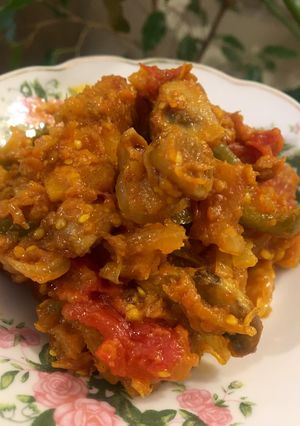 عکسی از دستور غذای مقوی وساده (گیاهی)🌯🍅🍆🧅🥔