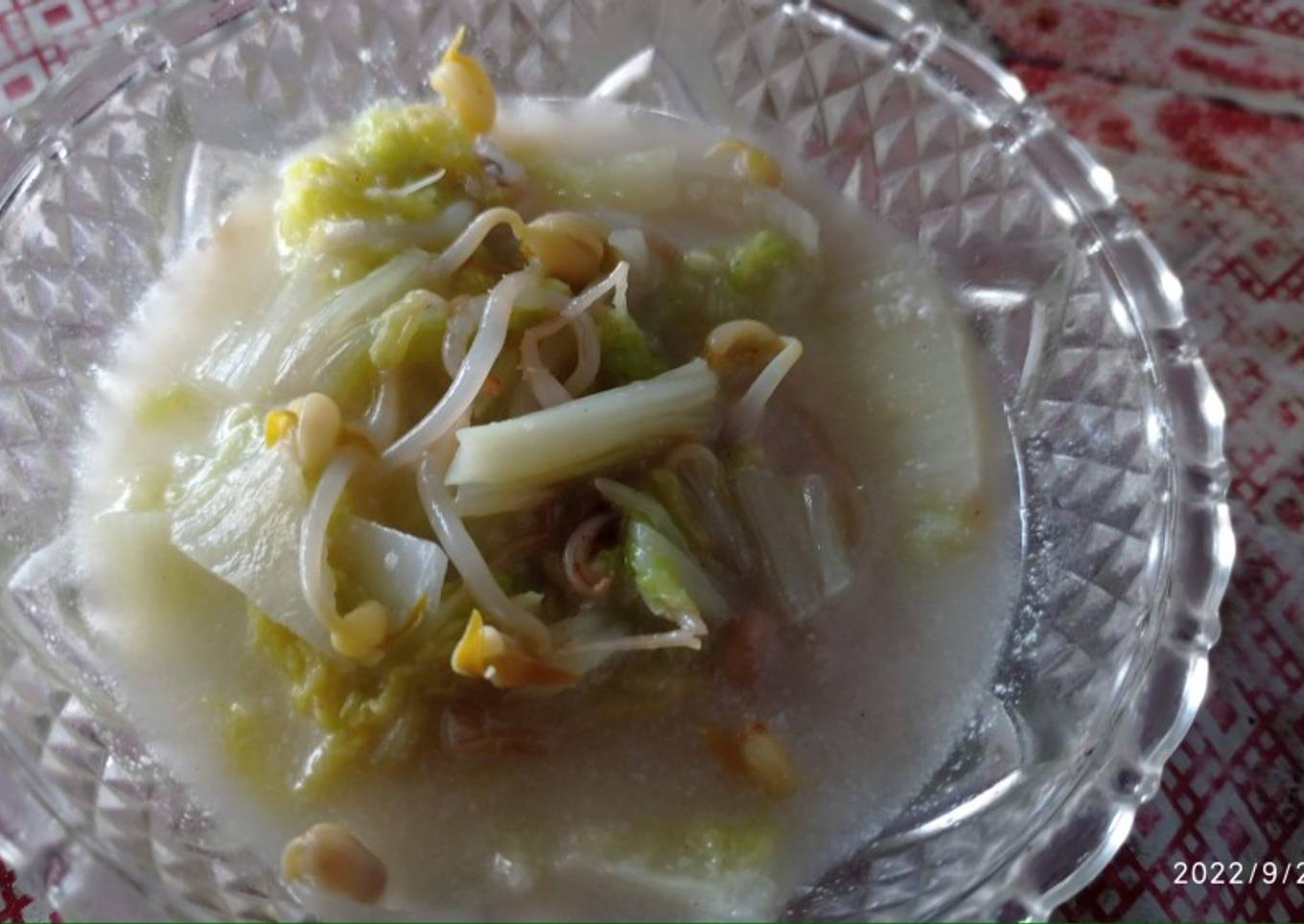 White Mustard Bean Sprouts with Coconut Milk