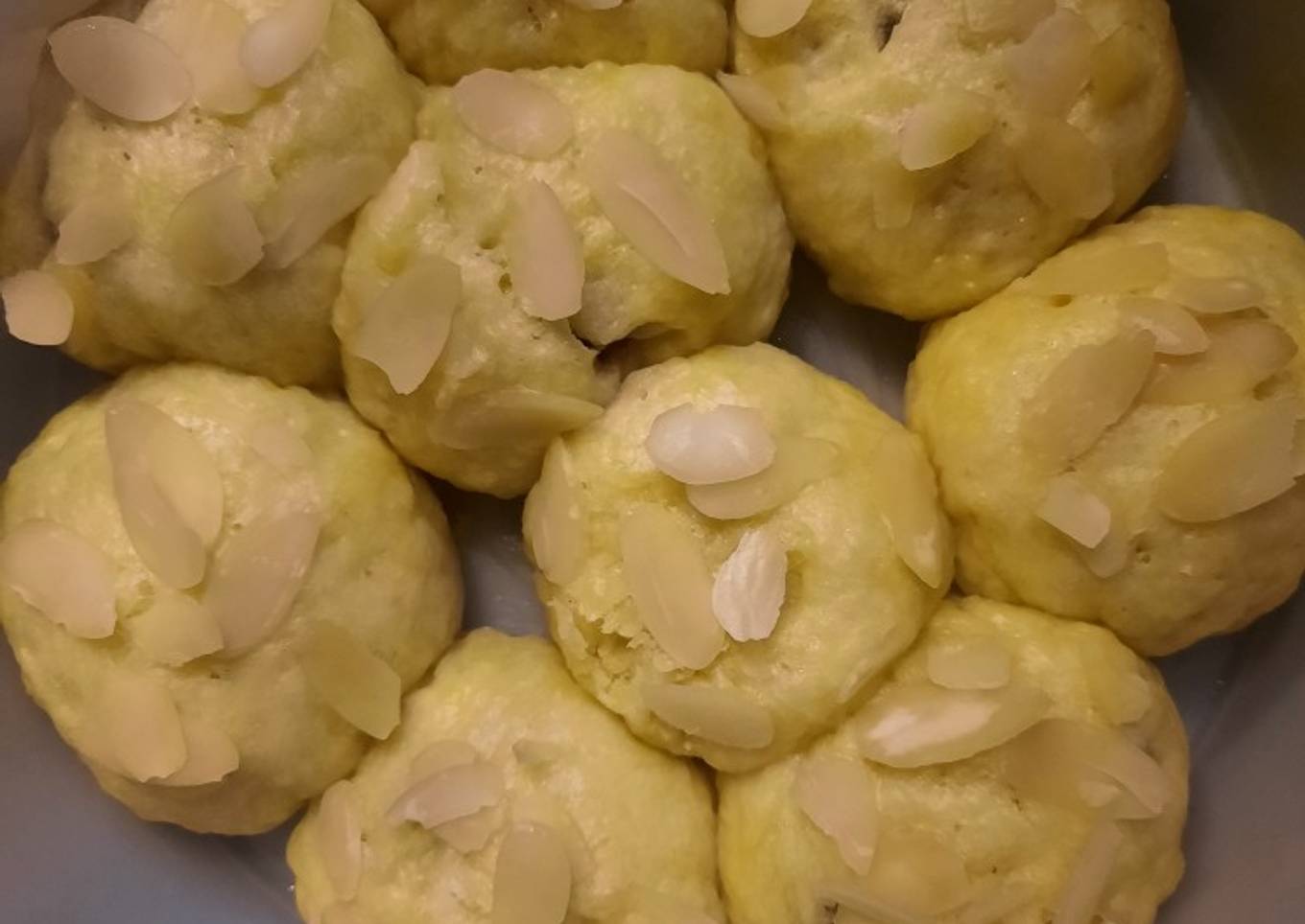 Roti sobek kukus isi coklat takaran sendok makan