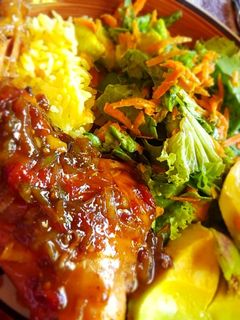 Una foto de Pollo en salsa de miel