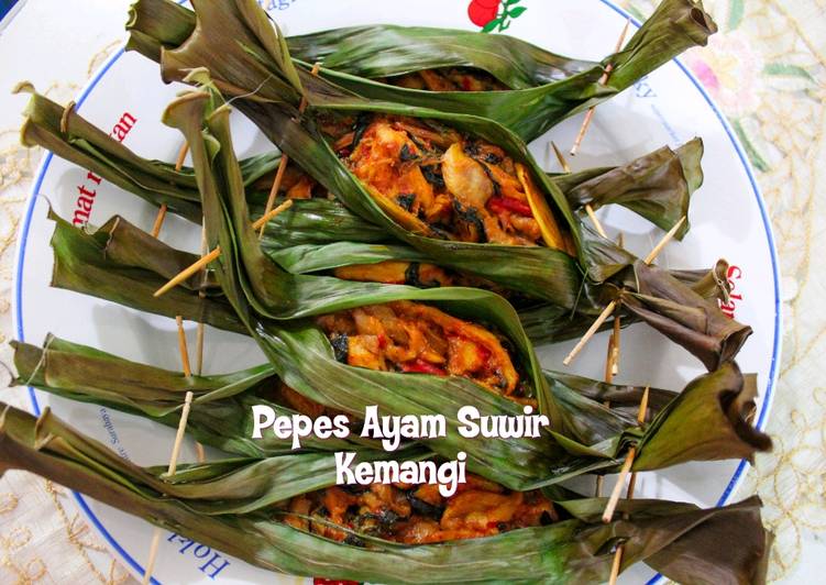 Resep @MANTAP Pepes Ayam Suwir Kemangi menu masakan sehari hari