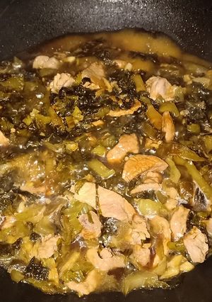 Foto resep Sayur Asin masak daging kecap