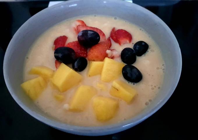 Steps to Prepare Perfect My Sweet Rice Pudding with mango. 😘