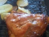 Pollo al horno con mostaza y miel