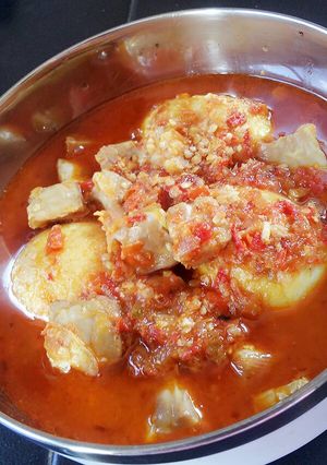 Foto resep Telor tempe balado super pedas,,,