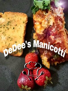A picture of DeDee's Manicotti.