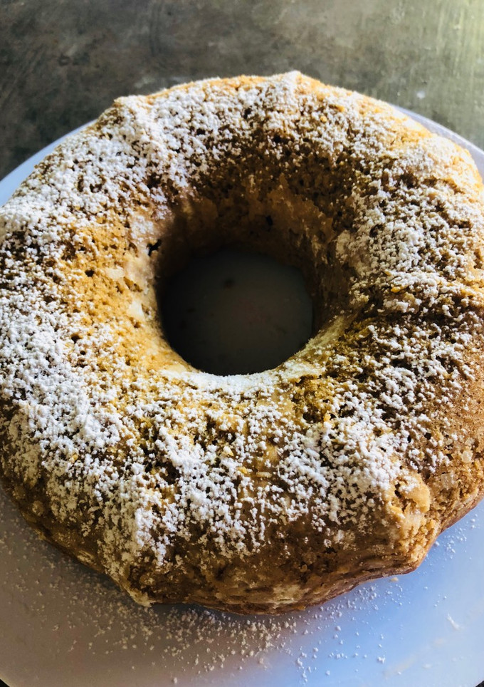 Una foto de Budín de avena, manzana y canela