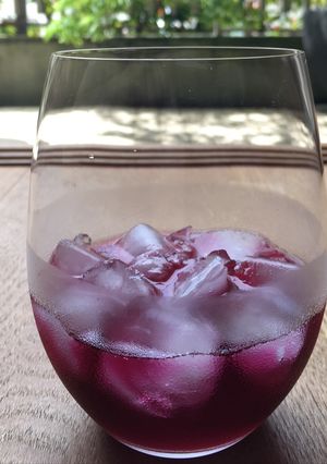 A picture of Red Shiso Juice.