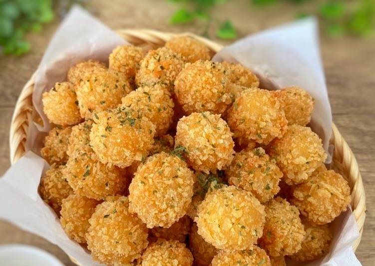 Crispy Cheese Potato balls - bola bola kentang keju