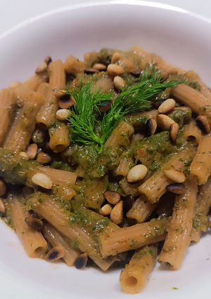 Foto di Sedanini di lenticchie con pesto di barba di finocchio a modo mio