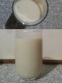 Una foto de Kéfir o Yogur búlgaro de plátano, pera y manzana
