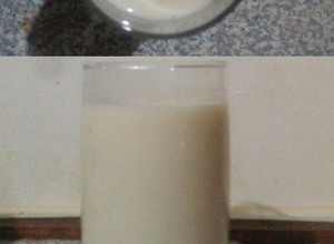 Una foto de Kéfir o Yogur búlgaro de plátano, pera y manzana