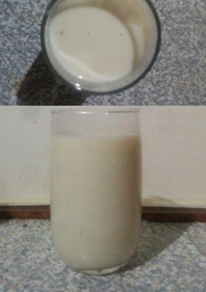 Una foto de Kéfir o Yogur búlgaro de plátano, pera y manzana