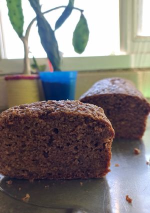 Una foto de Budín de manzana integral