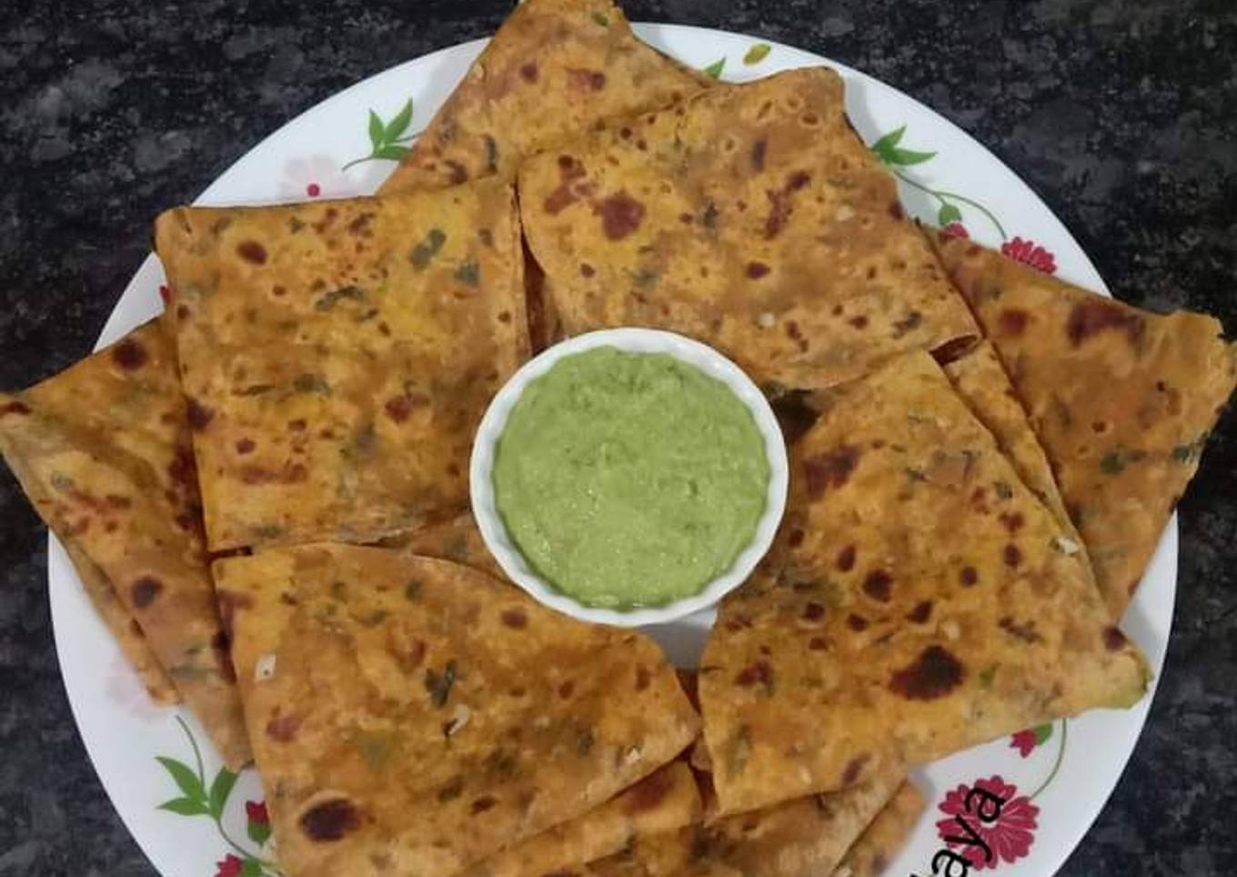 Methi theplas & chutney