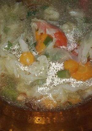 Foto resep Sayur sop + tempe goreng sambal goreng kecap rumahan