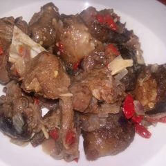 Peppered Goat Meat (Asun) A picture of Peppered Goat Meat (Asun).