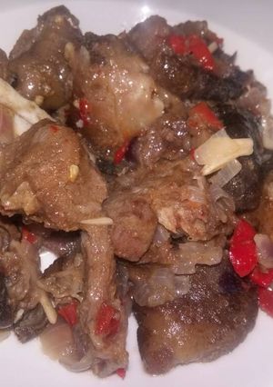 A picture of Peppered Goat Meat (Asun).
