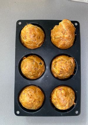 Une photo de Cake salé Champignons, Jambon