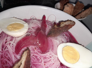 Una foto de Sopa de remolacha