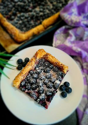 A picture of Puff Pastry Blueberry Tart.