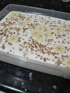 Una foto de Pastel de plátano sin horno