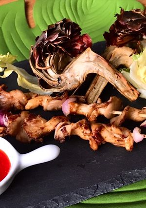 Hình của món 🌱 BBQ Chay - Nấm Bào Ngư Nướng Tương Hồi (Vegan).