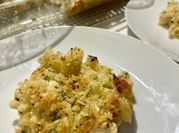 A picture of cauliflower bread cheese
