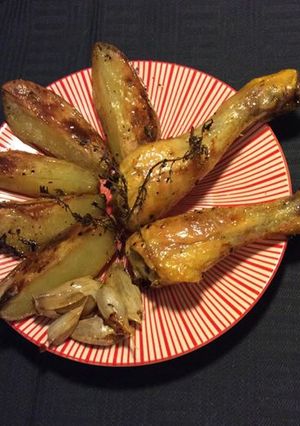 Une photo de Poulet au four cuisson douce