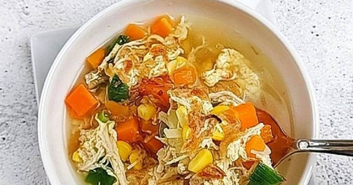 Resep Sop Ayam Telur Dan Sayuran Oleh Elvira Agustina Cookpad