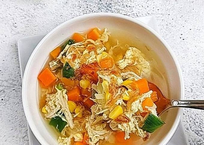 Resep: Sop Ayam Telur dan Sayuran Yang Sederhana