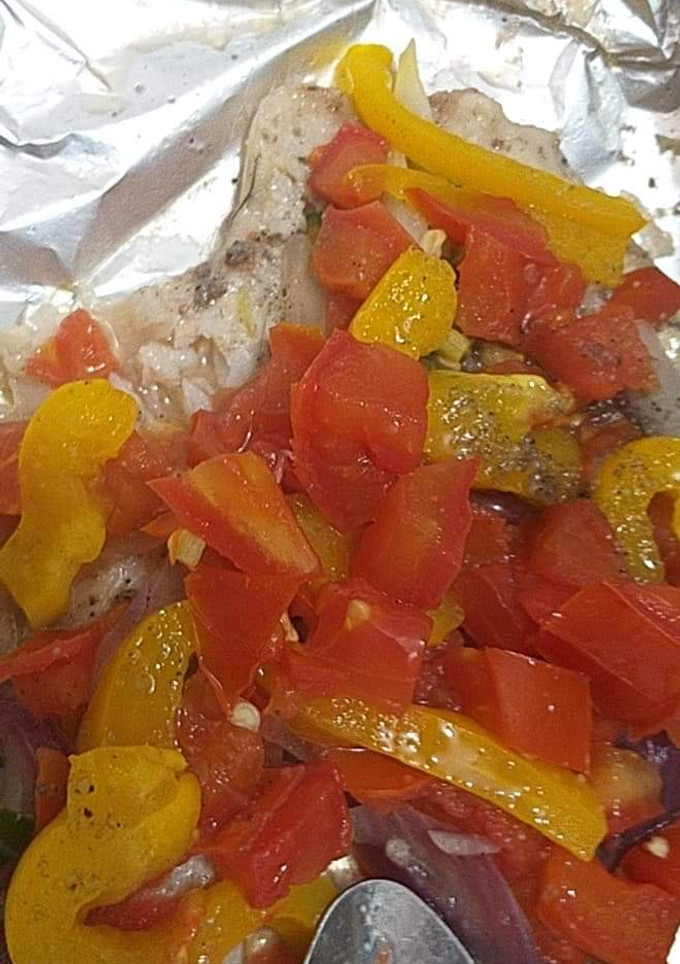 Una foto de Filete de pescado empapelado