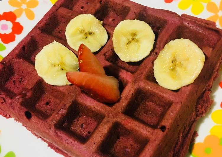 Step-by-Step Guide to Prepare Homemade Red Velvet Waffles