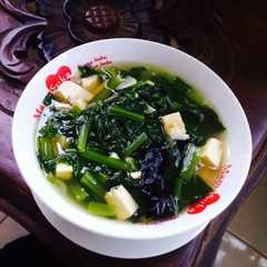 รูปของ Sayur cheisin sawi hijau + tahu putih