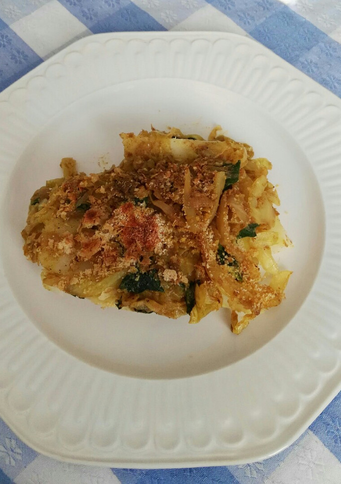 Una foto de Repollo gratinado con kale y patata