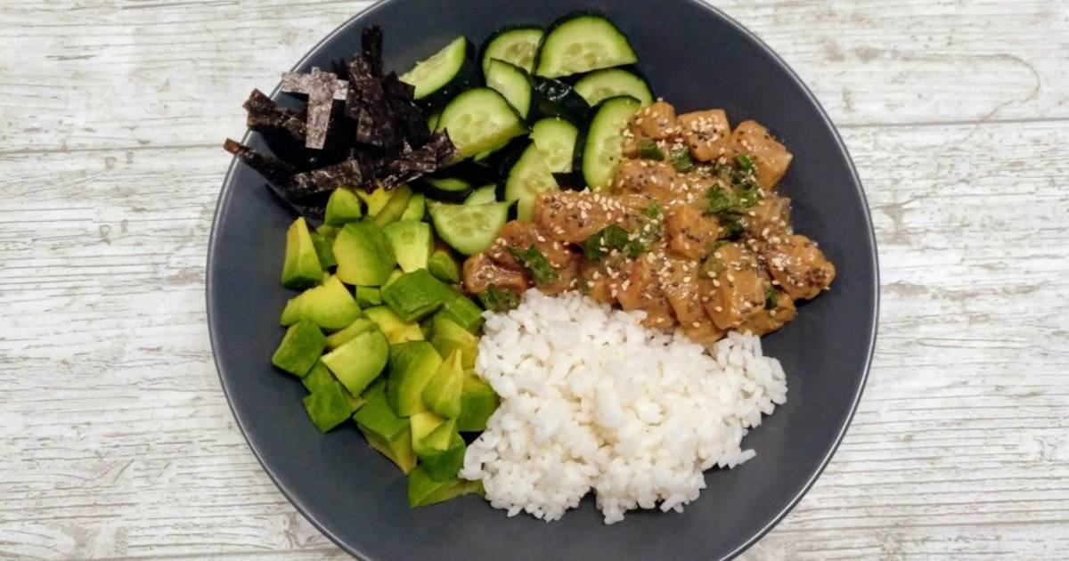 Ensalada con vegetales de estación tipo Poke bowl Receta de Mate