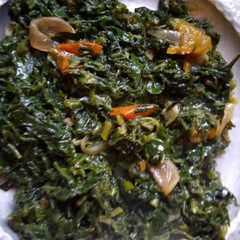 A picture of Managu fried #vegetable contest.