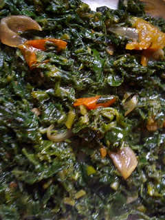 A picture of Managu fried #vegetable contest.