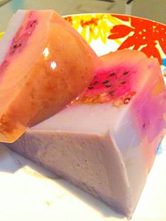 Foto resep Pudding susu buah naga