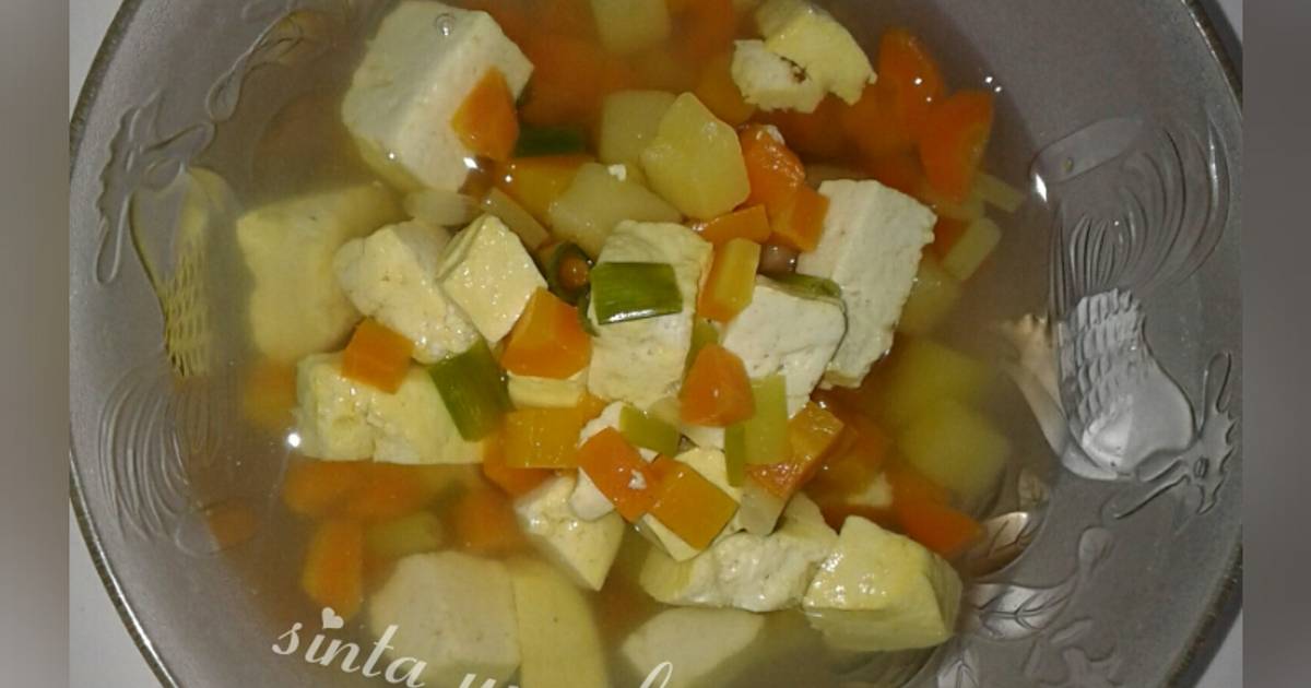 Resep Sup Tahu Bening Mix Sayuran Oleh Sinta Yusuf Cookpad