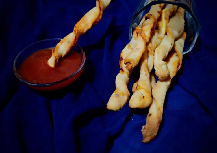 Recipe of Quick Tea Time Schezwan Twisties