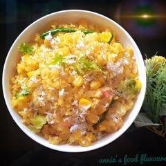 A picture of Sweet corn poha.