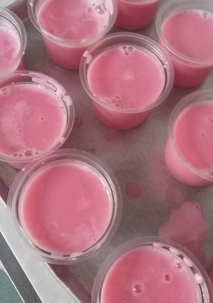 Foto resep Puding silky puyo strowberry