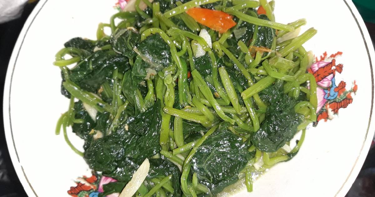 Resep Tumis Daun Ubi Jalar Oleh Mukvie Djap Cookpad