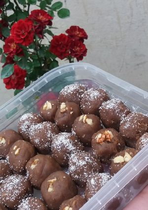 عکسی از دستور توپک حلوا با گردو❤