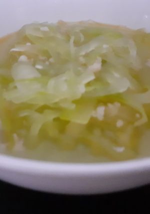 Hình của món Canh bí xanh nấu tôm.